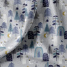 Printed Cotton PRIMOON Gray / Indigo